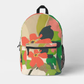 Blumengarten - Farbblöcke Bedruckter Rucksack (Vorderseite)