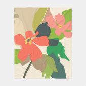 Blumengarten - Farbblöcke Fleecedecke (Vorderseite)