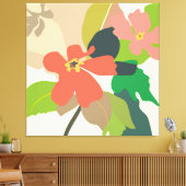 Blumengarten - Farbblöcke Leinwanddruck (Insitu (Wohnzimmer))