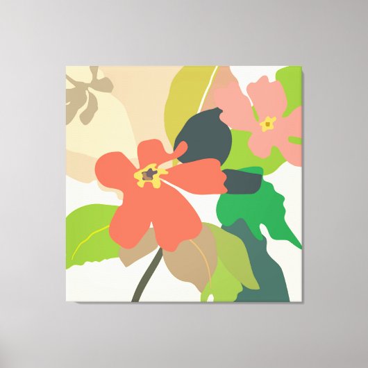 Blumengarten - Farbblöcke Leinwanddruck (Vorderseite)