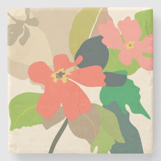 Blumengarten - Farbblöcke Steinuntersetzer (Vorderseite)