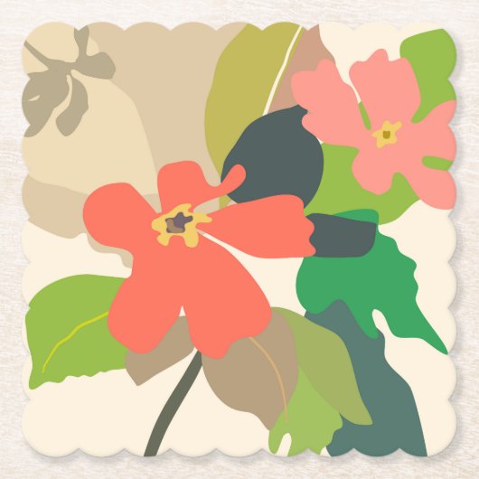 Blumengarten - Farbblöcke Untersetzer (Vorderseite)