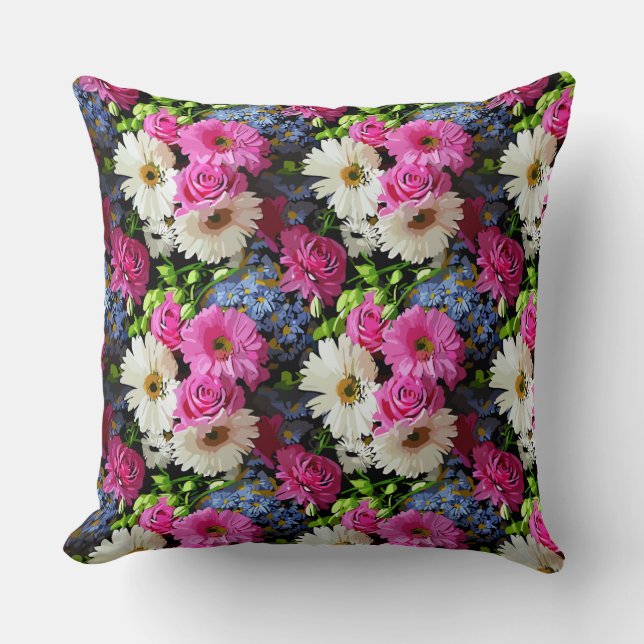 Blumengarten Farbenfrohe Sammlungen Kissen (Vorderseite)