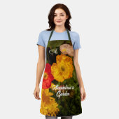 Blumengarten Farbflora Monogramm Custom Schürze (Getragen)