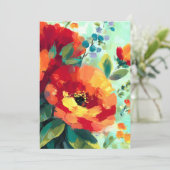 Blumengarten Feiertagskarte (Stehend Vorderseite)