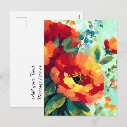 Blumengarten Feiertagspostkarte (Vorne/Hinten)