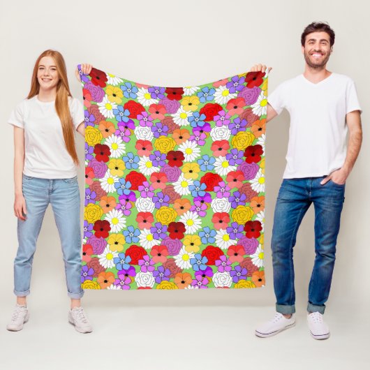 Blumengarten Fleecedecke (Beispiel)