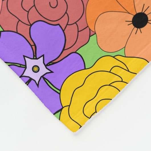 Blumengarten Fleecedecke (Ecke)