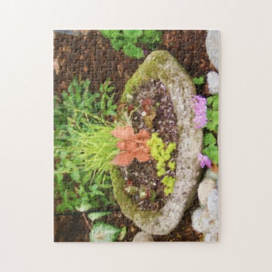 Blumengarten Foto Malerei Puzzle (Vertikal)