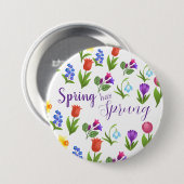 Blumengarten Frühling ist da Button (Vorne & Hinten)