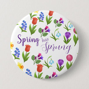 Blumengarten Frühling ist da Button