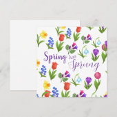 Blumengarten Frühling ist da  Einladung (Vorne/Hinten)