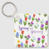 Blumengarten Frühling ist da Schlüsselanhänger (Vorderseite)