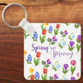 Blumengarten Frühling ist da Schlüsselanhänger (Vorderseite)
