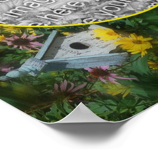 Blumengarten Geburtshaus Gestalten Sie Ihr eigenes Poster (Ecke)