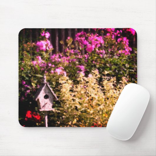 Blumengarten Geburtshaus Pastellmalerei Mousepad (Mit Mouse)