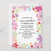 Blumengarten Geburtstagsparty Einladung (Vorderseite)