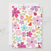 Blumengarten Geburtstagsparty Einladung (Rückseite)