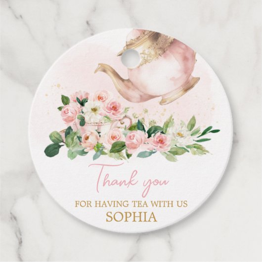 Blumengarten Geburtstagsparty Runde Geschenkanhänger (Vorderseite)