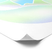 Blumengarten gehüllt in Licht. Poster (Ecke)