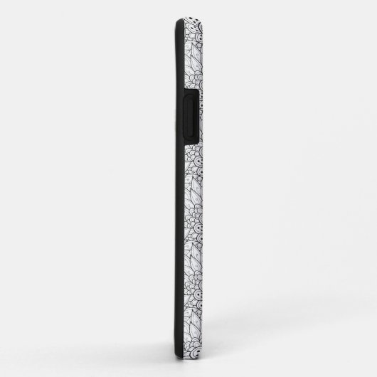 Blumengarten-Gekritzel Case-Mate iPhone Hülle (Hinten/Rechts)