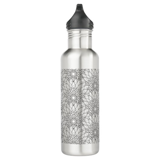 Blumengarten-Gekritzel Edelstahlflasche (Rechts)