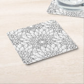 Blumengarten-Gekritzel Rechteckiger Pappuntersetzer (angewinkelt)