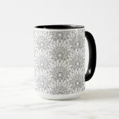 Blumengarten-Gekritzel Tasse (VorderseiteRechts)