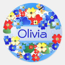 Blumengarten ~ Geschenkaufkleber