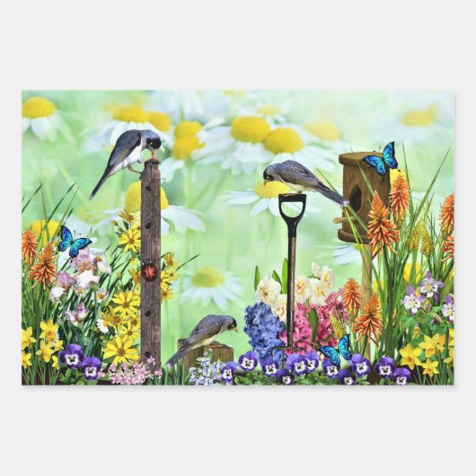 Blumengarten Geschenkpapier Set (Vorderseite 3)