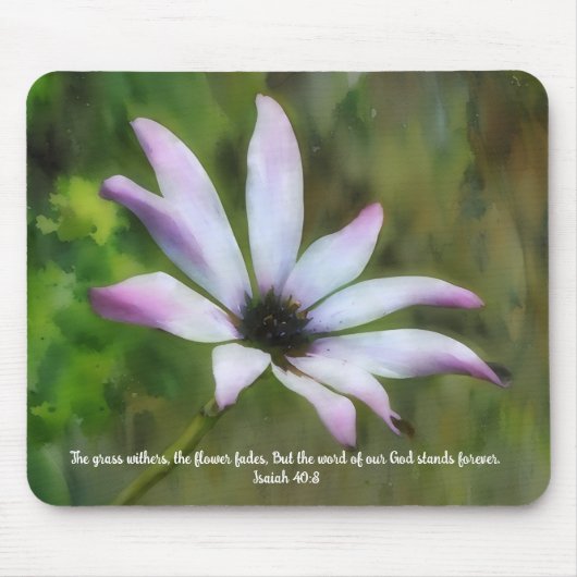 Blumengarten-Glaubensbibelvers-Mauspad Mousepad (Vorne)