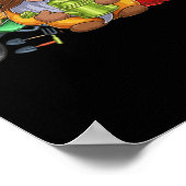 Blumengarten Gnome mit Bienen und Blume Gärtner Poster (Ecke)