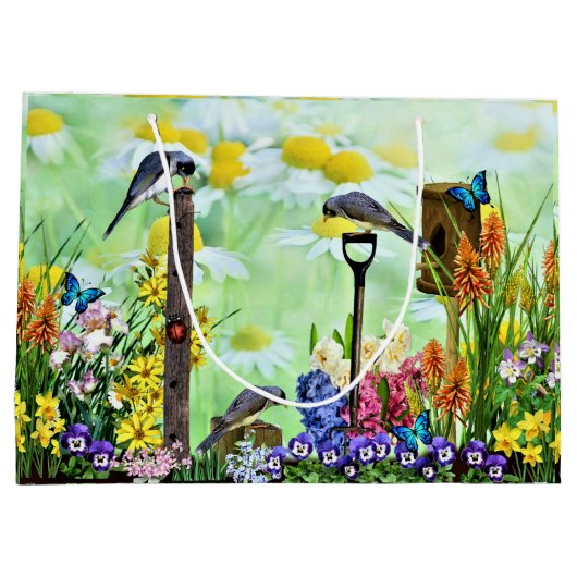 Blumengarten Große Geschenktüte (Rückseite)