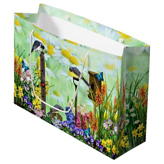 Blumengarten Große Geschenktüte (Vorderseite Schrägansicht)