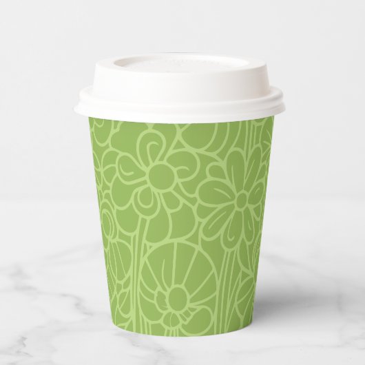 Blumengarten Grün Pappbecher (Links)