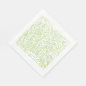 Blumengarten Grün Serviette (Ecke)