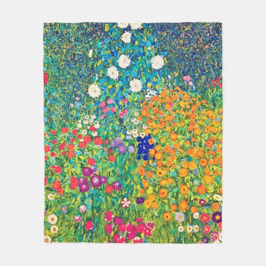 Blumengarten, Gustav Klimt Fleecedecke (Vorderseite)