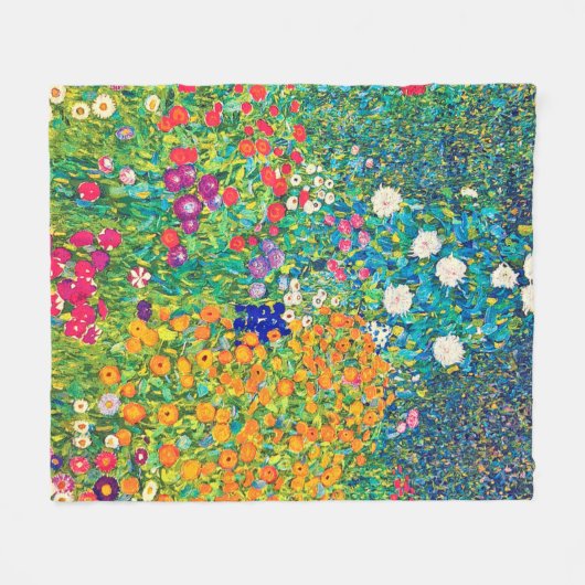 Blumengarten, Gustav Klimt Fleecedecke (Vorderseite (Horizontal))