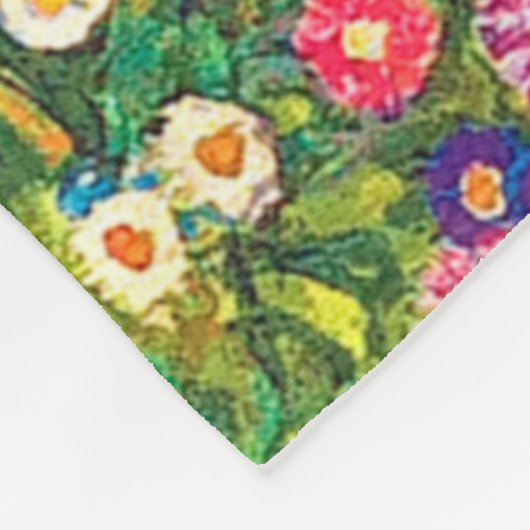 Blumengarten, Gustav Klimt Fleecedecke (Ecke)