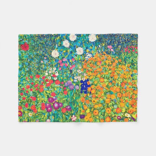 Blumengarten, Gustav Klimt Fleecedecke (Vorderseite (Horizontal))