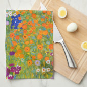 Blumengarten | Gustav Klimt Geschirrtuch (Viertel Falte)