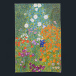 Blumengarten | Gustav Klimt Geschirrtuch<br><div class="desc">Blumengarten (1905-1907) des österreichischen Künstlers Gustav Klimt. Originelle Kunstmalerei ist Öl auf Leinwand mit einer leuchtend abstrakten Landschaft von bunten Blume. Verwenden Sie die Entwurfstools,  um einen benutzerdefinierten Text hinzuzufügen oder das Bild zu personalisieren.</div>