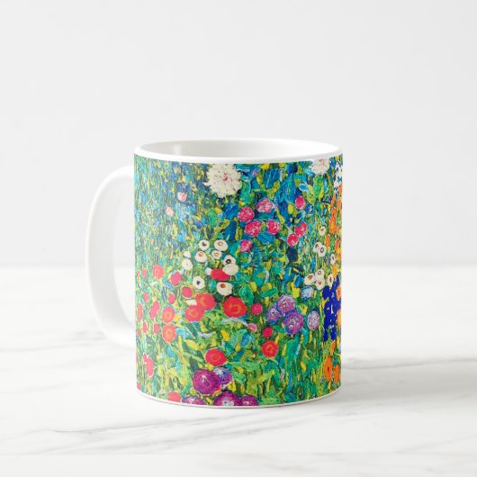 Blumengarten, Gustav Klimt Kaffeetasse (Vorderseite Links)