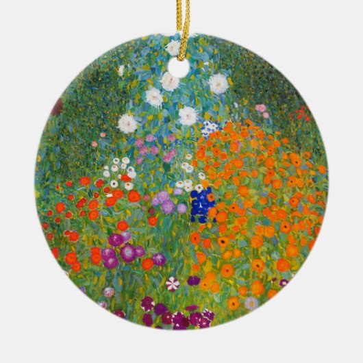 Blumengarten | Gustav Klimt Keramik Ornament (Vorne)