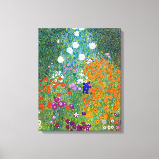 Blumengarten, Gustav Klimt Leinwanddruck (Vorderseite)