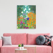 Blumengarten, Gustav Klimt Leinwanddruck (Insitu (Wohnzimmer))