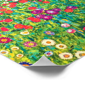 Blumengarten, Gustav Klimt Poster (Ecke)