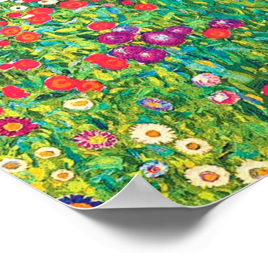 Blumengarten, Gustav Klimt Poster (Ecke)