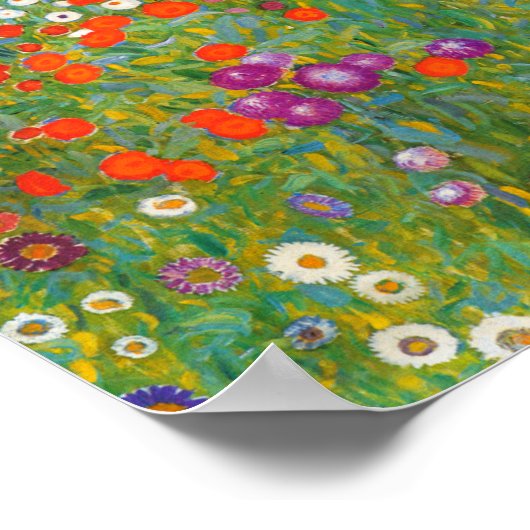 Blumengarten | Gustav Klimt Poster (Ecke)