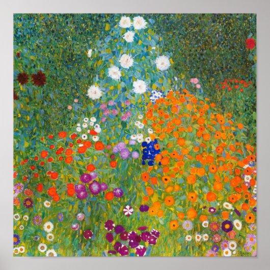 Blumengarten | Gustav Klimt Poster (Vorne)